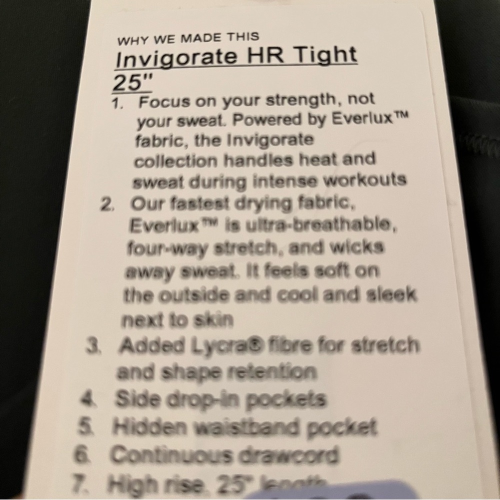 Lululemon | Invigorate HR Tight 25” Size 0 Leggings - Picture 7 of 13